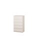Schubkastenkommode >LISSON< in Sand - 77,2x128x42,2cm (BxHxT)