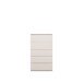 Schubkastenkommode >LISSON< in Sand - 77,2x128x42,2cm (BxHxT)