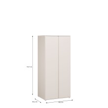 Drehtürenschrank >LISSON< in Weiss - 86,2x193,7x60,2cm (BxHxT)