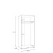 Drehtürenschrank >LISSON< in Weiss - 86,2x193,7x60,2cm (BxHxT)