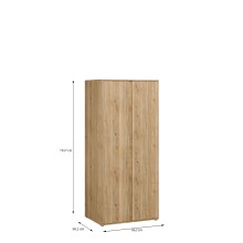 Drehtürenschrank >LISSON< in Mauvella Eiche Dekor - 86,2x193,7x60,2cm (BxHxT)