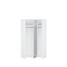 Drehtürenschrank >LISSON< in Weiss + Spiegel - 129,5x193,7x60,2cm (BxHxT)