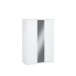 Drehtürenschrank >LISSON< in Weiss + Spiegel - 129,5x193,7x60,2cm (BxHxT)