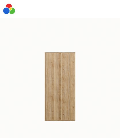 Drehtürenschrank >LISSON< in Mauvella Eiche Dekor - 86,2x193,7x60,2cm (BxHxT)