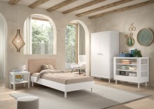 Jugendzimmer-Set >Buche massiv< (4-teilig) in...