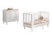 Babymöbel-Set >Buche massiv< (2-teilig) in weiß lackiert - 144x88x74 (BxHxT)