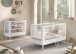 Babyzimmer-Komplettset >Buche massiv< (2-teilig) in weiß - 144x88x74 (BxHxT)