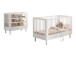Babyzimmer-Komplettset >Buche massiv< (2-teilig) in weiß - 144x88x74 (BxHxT)