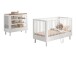 Babyzimmer-Komplettset >Buche massiv< (2-teilig) in weiß - 144x88x74 (BxHxT)