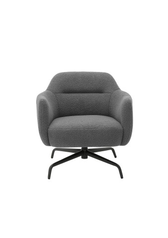 Drehsessel >Tajo< Loungesessel 360° drehbar, anthrazit - 75x70x74cm (BxHxT)