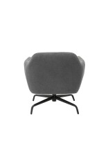 Drehsessel >Tajo< Loungesessel 360° drehbar, anthrazit - 75x70x74cm (BxHxT)