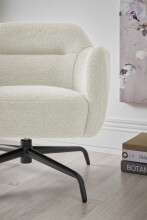 Drehsessel >Tajo< Loungesessel 360° drehbar, creme - 75x70x74cm (BxHxT)