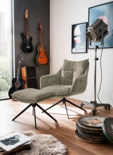 Drehsessel >PARKER< 360° drehbar, Loungesessel cappuccino - 76x83x79cm (BxHxT)