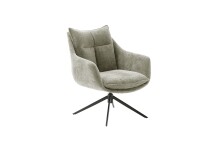 Drehsessel >PARKER< 360° drehbar, Loungesessel cappuccino - 76x83x79cm (BxHxT)