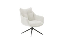 Drehsessel >PARKER< 360° drehbar, Loungesessel creme - 76x83x79cm (BxHxT)