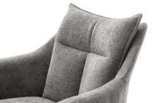 Drehsessel >PARKER< 360° drehbar, Loungesessel anthrazit - 76x83x79cm (BxHxT)