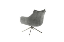 Drehsessel >PARKER< 360° drehbar, Loungesessel anthrazit - 76x83x79cm (BxHxT)