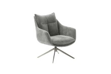 Drehsessel >PARKER< 360° drehbar, Loungesessel anthrazit - 76x83x79cm (BxHxT)