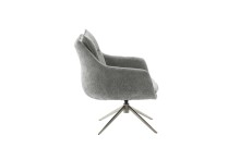 Drehsessel >PARKER< 360° drehbar, Loungesessel anthrazit - 76x83x79cm (BxHxT)