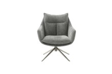 Drehsessel >PARKER< 360° drehbar, Loungesessel anthrazit - 76x83x79cm (BxHxT)