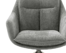 Drehsessel >PARKER< 360° drehbar, Loungesessel anthrazit - 76x83x79cm (BxHxT)