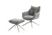 Drehsessel >PARKER< 360° drehbar, Loungesessel anthrazit - 76x83x79cm (BxHxT)