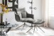 Drehsessel >PARKER< 360° drehbar, Loungesessel anthrazit - 76x83x79cm (BxHxT)