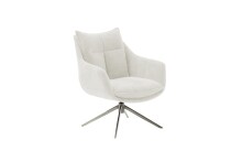 Drehsessel >PARKER< 360° drehbar, Loungesessel creme - 76x83x79cm (BxHxT)