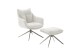Drehsessel >PARKER< 360° drehbar, Loungesessel creme - 76x83x79cm (BxHxT)