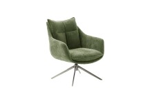 Drehsessel >PARKER< 360° drehbar, Loungesessel olive - 76x83x79cm (BxHxT)