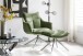 Drehsessel >PARKER< 360° drehbar, Loungesessel olive - 76x83x79cm (BxHxT)
