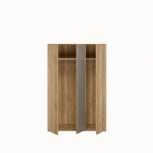 Drehtürenschrank >LISSON< in Mauvella Eiche Dekor - 129,5x193,7x60,2cm (BxHxT)