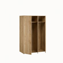 Drehtürenschrank >LISSON< in Mauvella Eiche Dekor - 129,5x193,7x60,2cm (BxHxT)