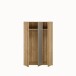 Drehtürenschrank >LISSON< in Mauvella Eiche Dekor - 129,5x193,7x60,2cm (BxHxT)