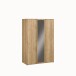 Drehtürenschrank >LISSON< in Mauvella Eiche Dekor - 129,5x193,7x60,2cm (BxHxT)