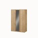 Drehtürenschrank >LISSON< in Mauvella Eiche Dekor - 129,5x193,7x60,2cm (BxHxT)