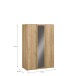 Drehtürenschrank >LISSON< in Mauvella Eiche Dekor - 129,5x193,7x60,2cm (BxHxT)