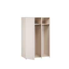 Drehtürenschrank >LISSON< in Sand - 129,5x193,7x60,2cm (BxHxT)