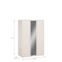 Drehtürenschrank >LISSON< in Sand - 129,5x193,7x60,2cm (BxHxT)