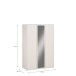 Drehtürenschrank >LISSON< in Sand - 129,5x193,7x60,2cm (BxHxT)