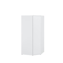 Eckkleiderschrank >LISSON< in Weiss - 92,2x193,7x92,2cm (BxHxT)