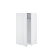Eckkleiderschrank >LISSON< in Weiss - 92,2x193,7x92,2cm (BxHxT)