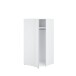 Eckkleiderschrank >LISSON< in Weiss - 92,2x193,7x92,2cm (BxHxT)