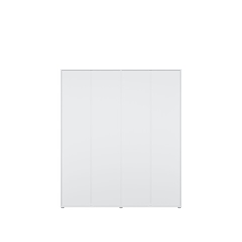 Drehtürenschrank >LISSON< 3 Schubladen, in Weiss - 169,1x193,7x60,2cm (BxHxT)
