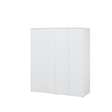 Drehtürenschrank >LISSON< 3 Schubladen, in Weiss - 169,1x193,7x60,2cm (BxHxT)