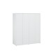 Drehtürenschrank >LISSON< 3 Schubladen, in Weiss - 169,1x193,7x60,2cm (BxHxT)
