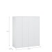 Drehtürenschrank >LISSON< 3 Schubladen, in Weiss - 169,1x193,7x60,2cm (BxHxT)