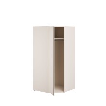 Eckkleiderschrank >LISSON< in Sand - 92,2x193,7x92,2cm (BxHxT)