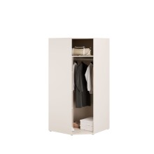 Eckkleiderschrank >LISSON< in Sand - 92,2x193,7x92,2cm (BxHxT)