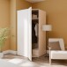 Eckkleiderschrank >LISSON< in Sand - 92,2x193,7x92,2cm (BxHxT)